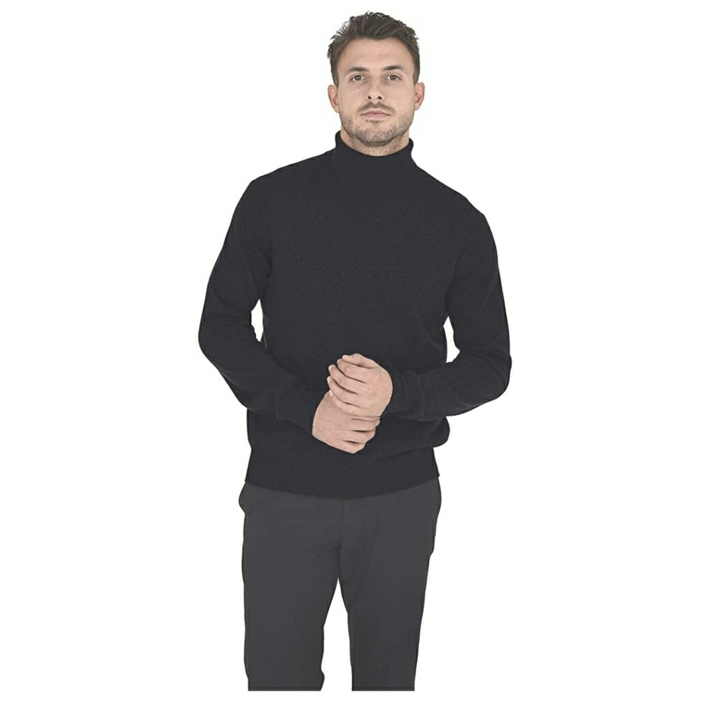 CASHMEREN Men's Essential Knit Turtleneck Sweater